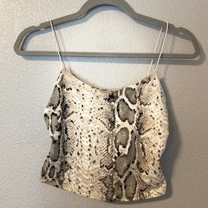 Snake Skin Crop Top Tank